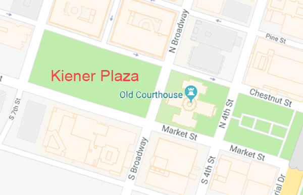 Kiener Plaza map
