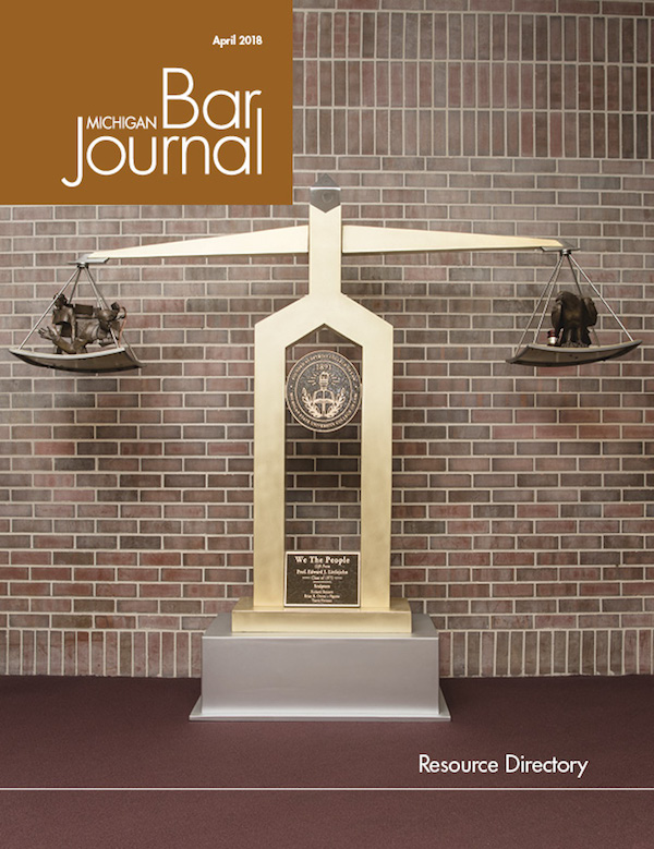 The cover of Michigan Bar Journal