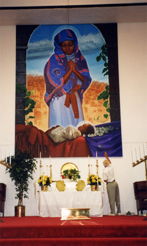 A mural by African-American artist C. Owens