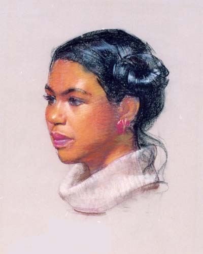 adult pastel portrait